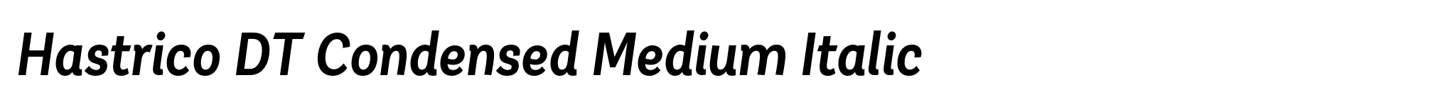 Hastrico DT Condensed Medium Italic image